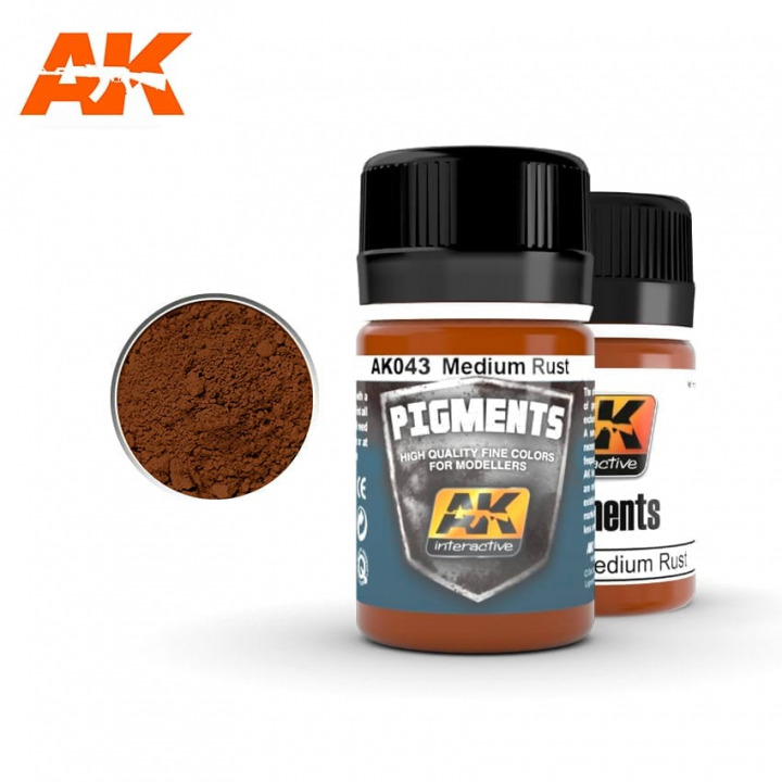 Boxart Pigments: Medium Rust AK 043 AK Interactive