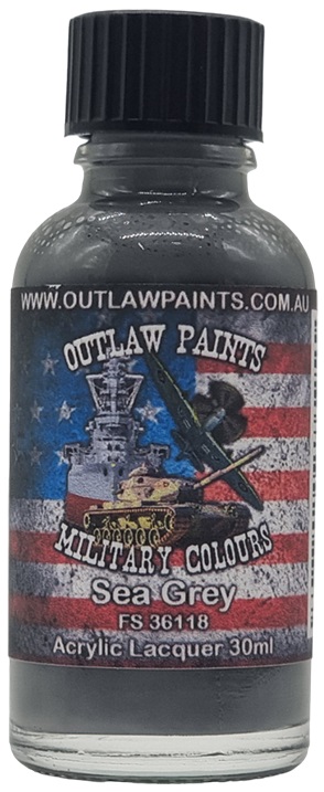 Boxart US Military Colour - Sea Grey FS36118 OP013MIL Outlaw Paints