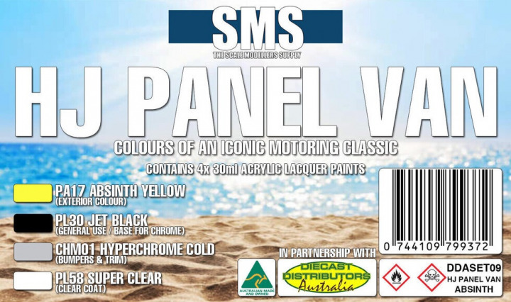 Boxart Holden HJ Panel Van Colour Set #9 - Absinth Yellow  SMS