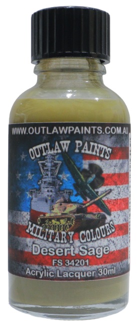 Boxart US Military Colour - Desert Sage FS34201 OP038MIL Outlaw Paints