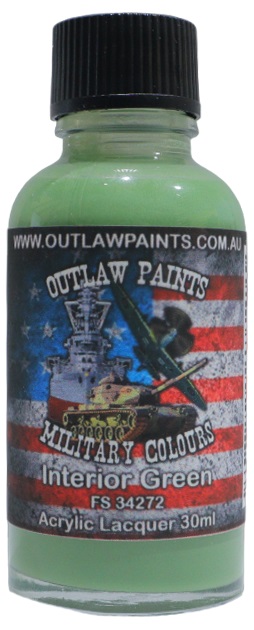 Boxart US Military Colour - Interior Green FS34272 OP043MIL Outlaw Paints