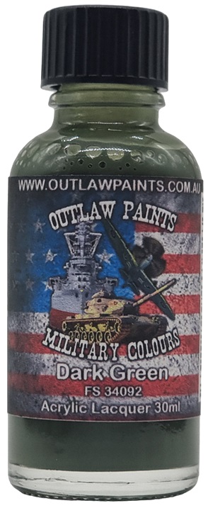 Boxart US Military Colour - Dark Green FS34092 OP046MIL Outlaw Paints