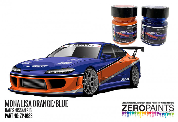 Boxart Han's S15 Mona Lisa Blue/Orange Paint Set  Zero Paints