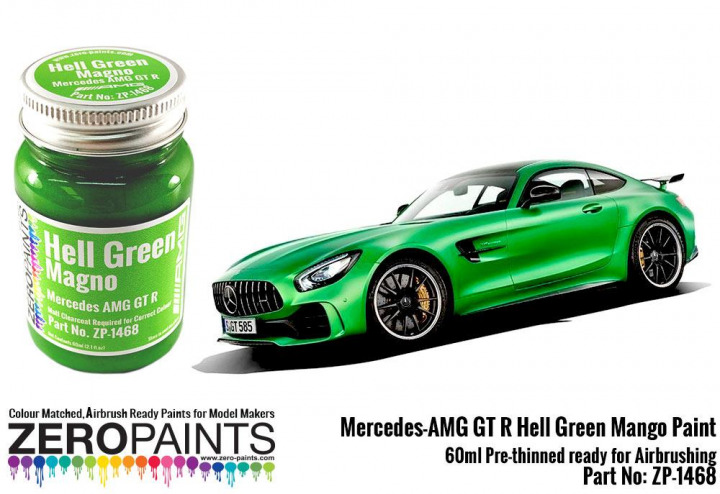 Boxart Mercedes AMG GT R Hell Green Magno  Zero Paints