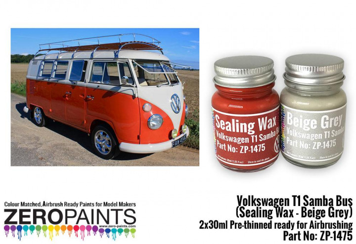 Boxart Volkswagen T1 Samba Bus (Sealing Wax - Beige Grey)  Zero Paints