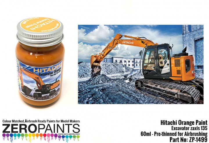 Boxart Hitachi Orange Excavator Colour  Zero Paints