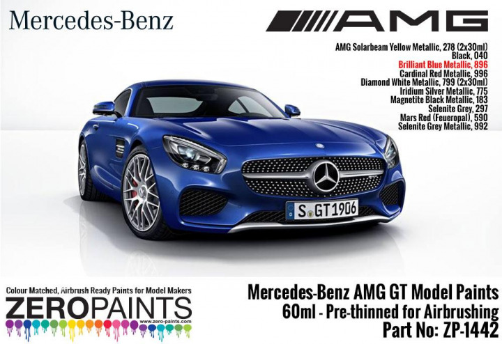 Boxart Mercedes-AMG GT Brilliant Blue Metallic (896)  Zero Paints