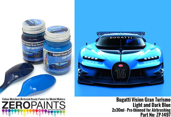 Boxart Bugatti Vision Gran Turismo - Light and Dark Blue  Zero Paints