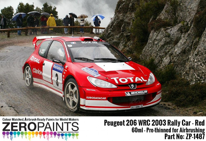 Boxart Peugeot 206 WRC 2003 Rally Red  Zero Paints