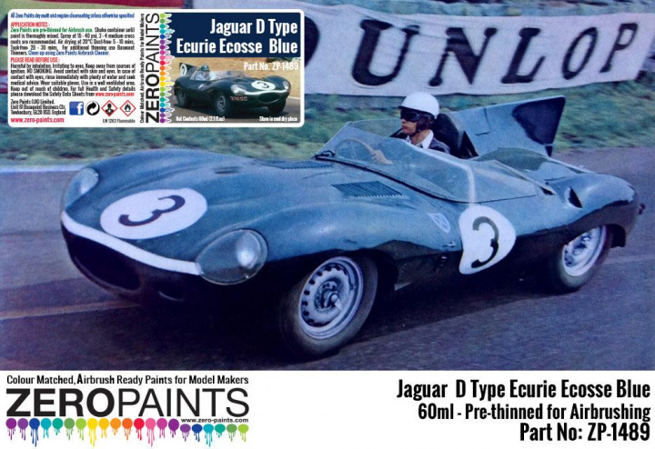 Boxart Jaguar D Type Ecurie Ecosse Blue  Zero Paints