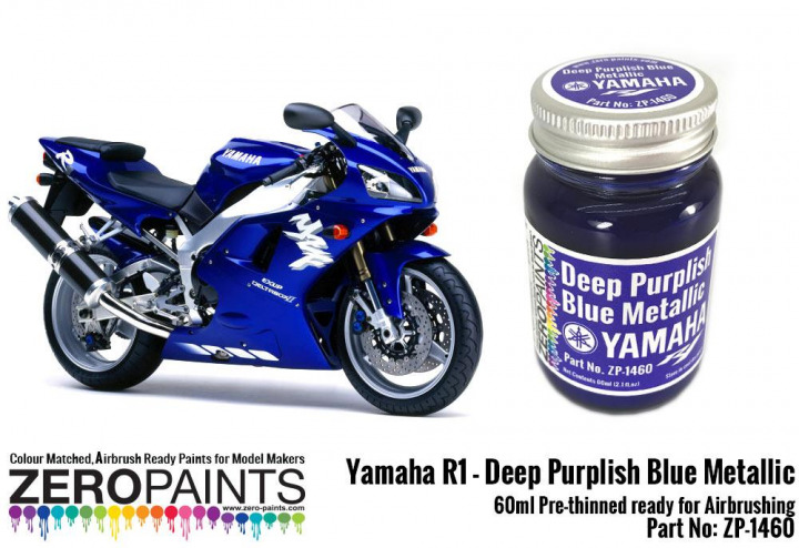 Boxart Yamaha R1-R6 Deep Purplish Blue Metallic  Zero Paints