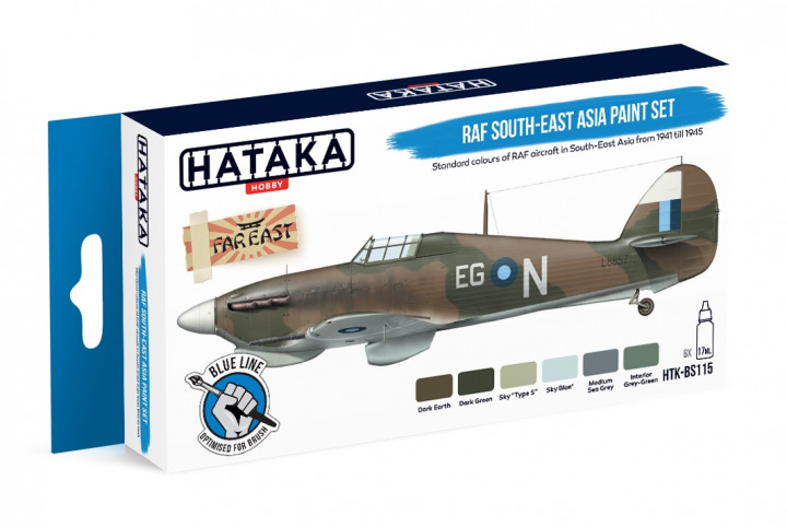 Boxart RAF Sout-East Asia Paint Set  Hataka Hobby Orange Line