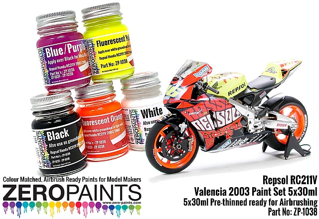 Boxart Repsol RC211V Valencia 2003 Paint Set  Zero Paints