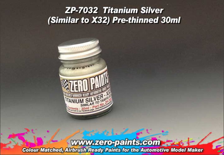 Boxart Titanium Silver - Similar to Tamiya X32  Zero Paints