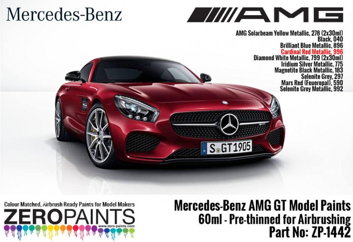 Boxart Mercedes-AMG GT Cardinal Red Metallic (996)  Zero Paints