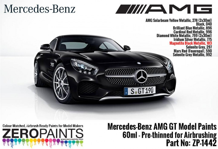 Boxart Mercedes-AMG GT Magnetite Black Metallic (183)  Zero Paints