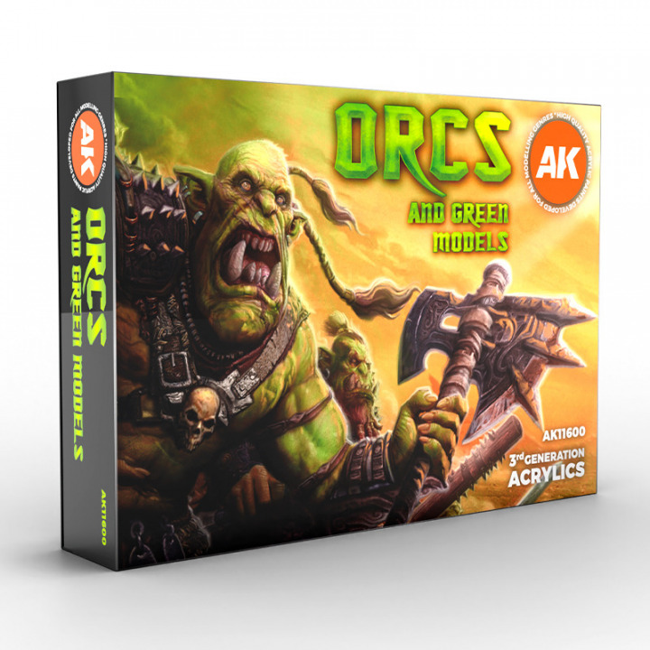 Boxart Orcs and Green Models  AK 3rd Generation - Figure