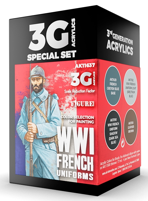 Boxart WWI French Uniform Colors  AK 3rd Generation - Figure