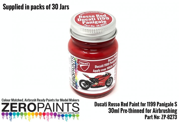 Boxart Ducati Rosso Red Paint for 1199 Panigale S ZP-1273/30 Zero Paints