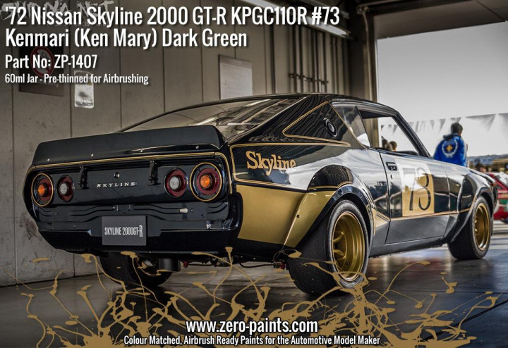 Boxart Dark Green - #73 Nissan Skyline 2000 GT-R KPGC110  Zero Paints