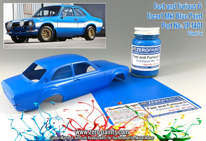 Boxart Fast and Furious 6 Ford Escort Mk 1 Blue  Zero Paints