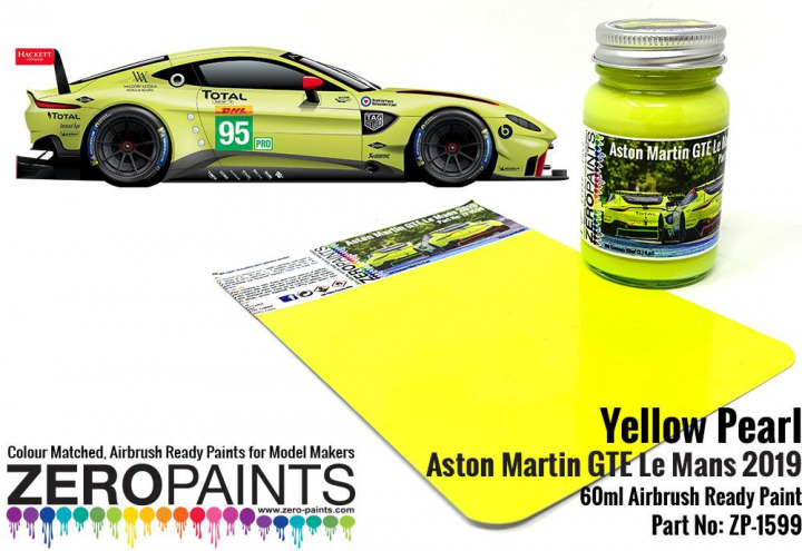 Boxart Yellow Pearl Aston Martin GTE Le Mans 2019  Zero Paints