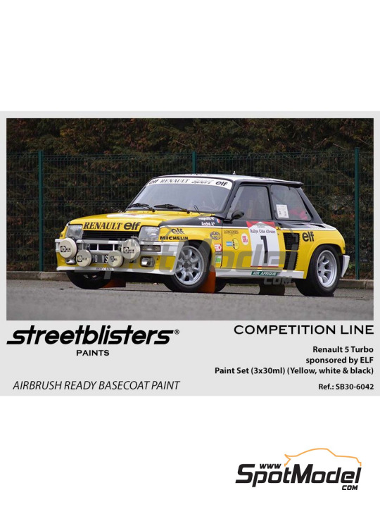 Boxart Renault 5 Turbo ELF Yellow - White - Black  StreetBlisters Paints