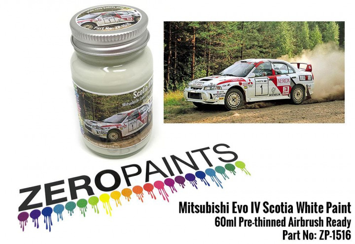 Boxart Mitsubishi Evo IV Scotia White  Zero Paints