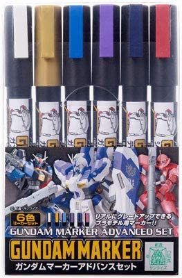 Boxart Gundam Advanced Marker Set (6 pcs) GMS124 Gundam Markers