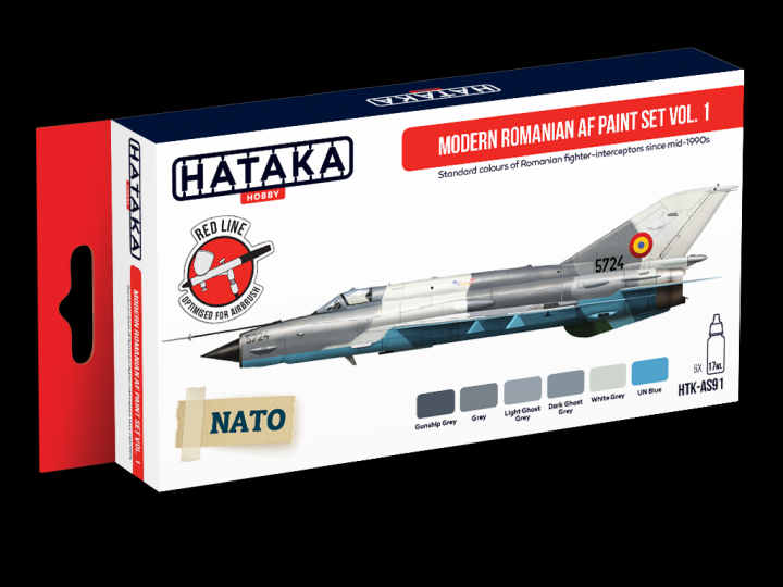 Boxart Modern Romanian AF paint set vol. 1 HTK-AS91 Hataka Hobby Red Line