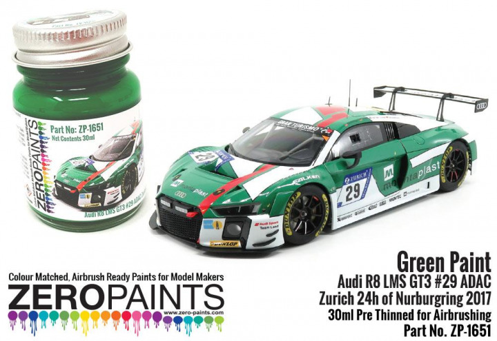 Boxart Audi R8 LMS GT3 #29 ADAC Zurich 24h of Nurburgring '17 Green  Zero Paints