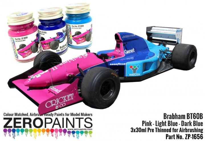 Boxart Brabham BT60B Pink - Dark Blue - Light Blue Paint Set  Zero Paints