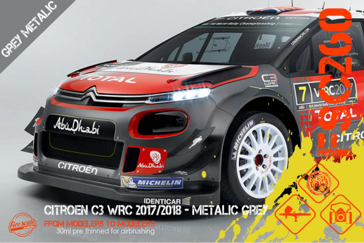 Boxart Citroen C3 WRC 2017/2018 - Metalic Gray  Fire Scale Colors